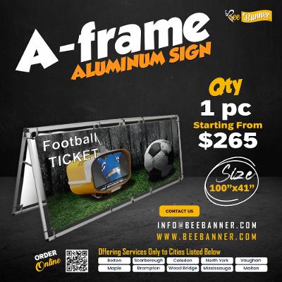 A-Frame Aluminum Sign – Durable, Portable, & Weather-Resistant